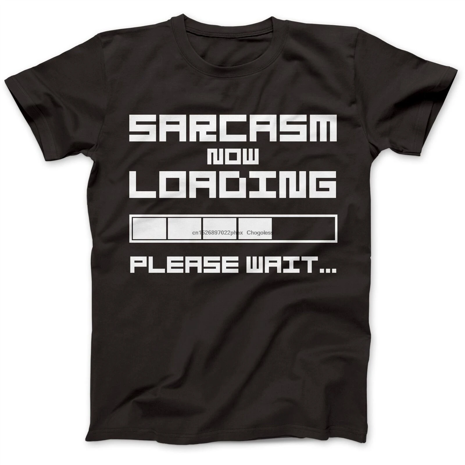 Забавная футболка Sarcasm с надписью Now Loading подарок премиум-класса из хлопка гик
