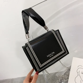 

Women's black Crossbody bag summer Wallet for women purse over shoulder Leather mini Designer handbag chain Beach brand cute bag