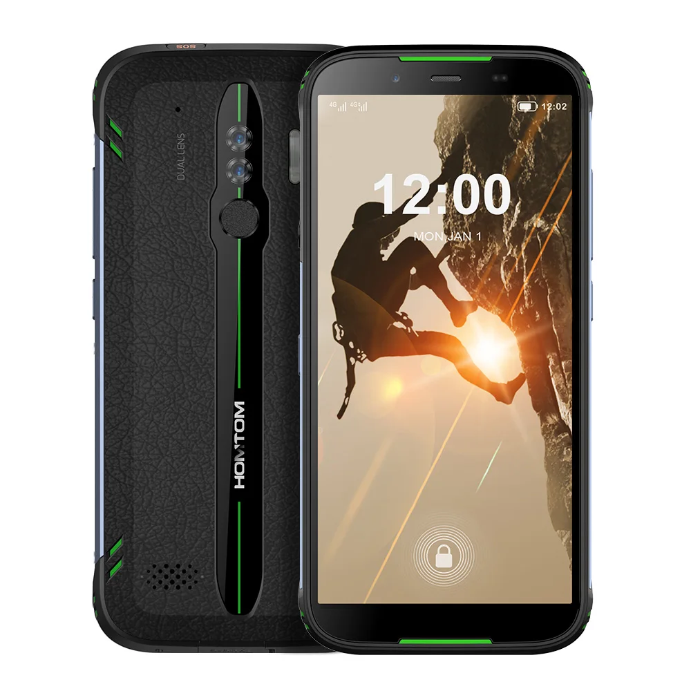HOMTOM HT80 прочный IP68 водонепроницаемый смартфон 4G LTE Android 10 5,5 ''18:9 HD+ MT6737 13 МП 4300 мАч NFC Беспроводная зарядка SOS