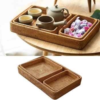 

Large Woven Seagrass Basket Of Straw Wicker For Home Table Fruit Bread Towels Small Kitchen Storage Container Set Storage Basket
