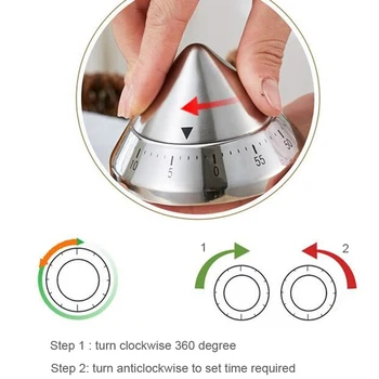 

New Stainless Steel Ufo Mechanical Countdown Kitchen Timer Cooking Tools
