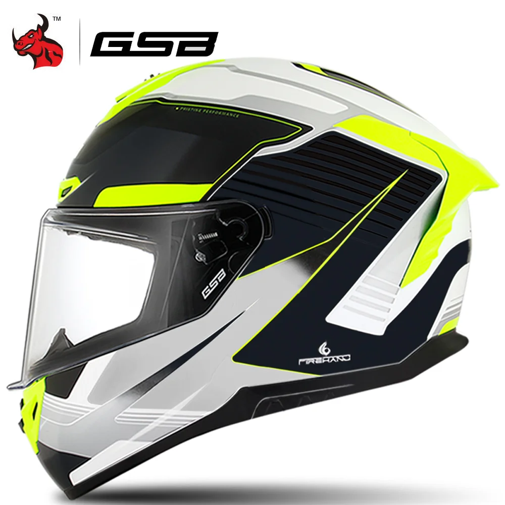 GSB Motor Helm Full Face Moto Helm 