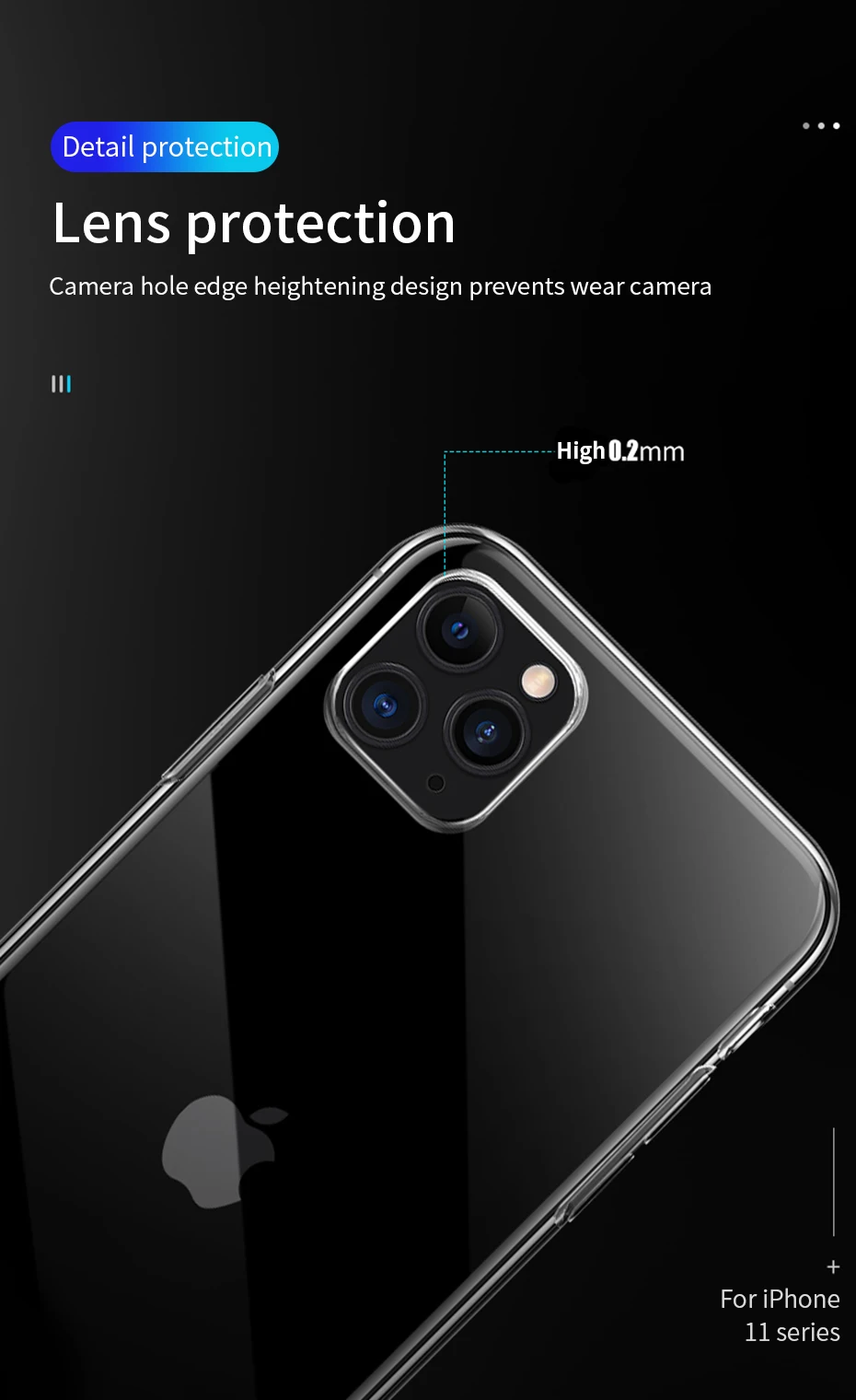 HOCO HD Transparent Protective Case for iPhone 11 2019 Series TPU Clear Ultra Thin Case Full Cover for iPhone 11 Pro Max