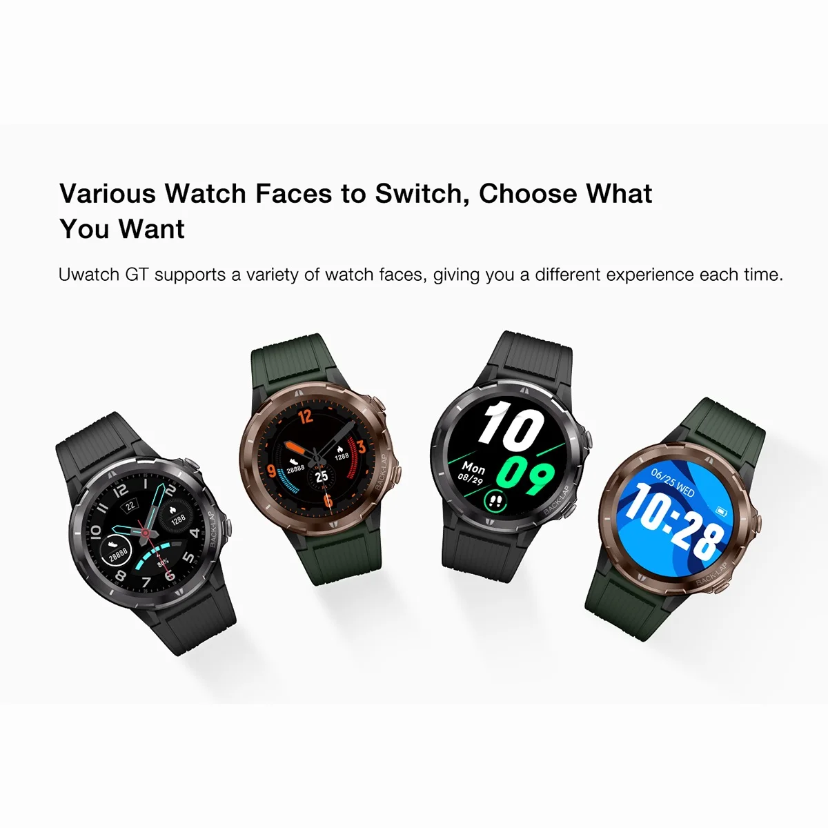 Умные часы UMIDIGI Uwatch GT, водонепроницаемые, на весь день, для отслеживания пульса, активности, сна, ультра-длинный Battrey, Android iOS