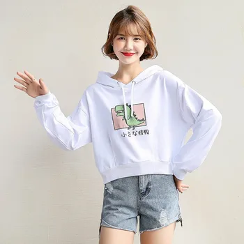 

Hoodies Sweatshirt Women Autumn Long Sleeve Hoodies Cute Cartoon Print Casual Sweatshirt Female Drawstring Loose Pullover Tops