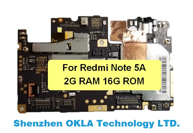 1 шт. материнская плата для Xiaomi Redmi Note 5A Note5A 2 Гб ОЗУ 16 ПЗУ|Наклейки телефонов| |
