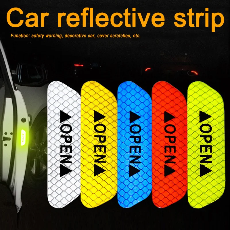

Car Reflective Strips Sticker Warning Tape Night Open Door Sign Decal Anti-Collision Mark YS-BUY