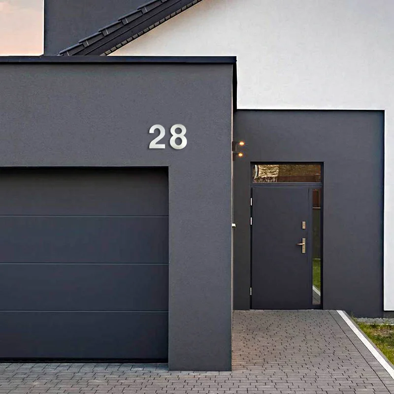 House Number Signs 152mm Stainless Steel Outdoor Apartment Door Number Mailbox Address Sign 1pc