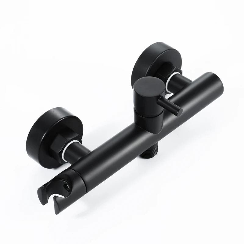 Bathroom Shower Head Faucets Black Toilet Jet Cleaner Hot and Cold Bidet Portable Spray Wall Mount Faucet 15cm No Punching
