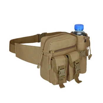 

Unisex Durable Nylon Material Tactical Belt Bag Military Travel Hiking Running Water Bottle Adjustable Belt Fanny Waist Bag
