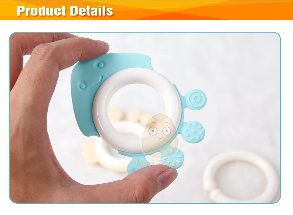 Детский шар-погремушка, игрушки, силиконовый Прорезыватель для новорожденных, музыкальный колокольчик, мягкие погремушки для младенцев, развивающие игрушки для малышей 0-12 месяцев