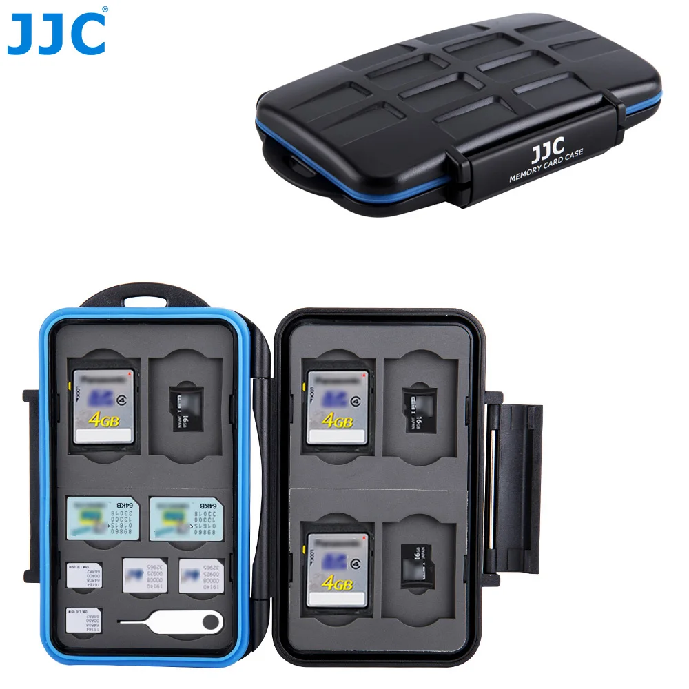 Водонепроницаемый чехол для карты памяти JJC 6 SD TF 2 SIM Micro Nano компактная жесткая