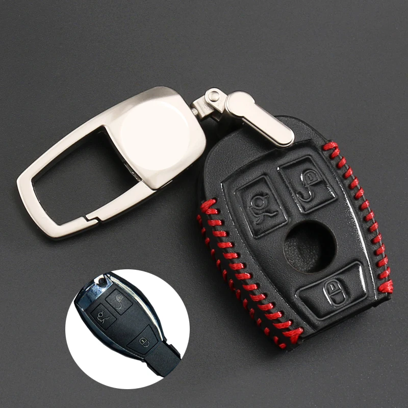 Новинка 2019 чехол для автомобильного ключа из натуральной кожи Mercedes Benz|car key case