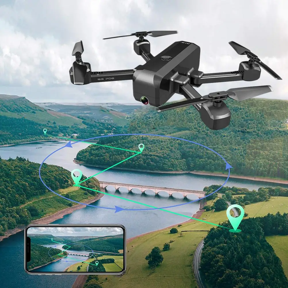 

SG706 Folding RC Drone Model Optical Flow 4k High-definition Aerial Dual Camera Aircraft Portable Selfie Quadcopter For Beginner