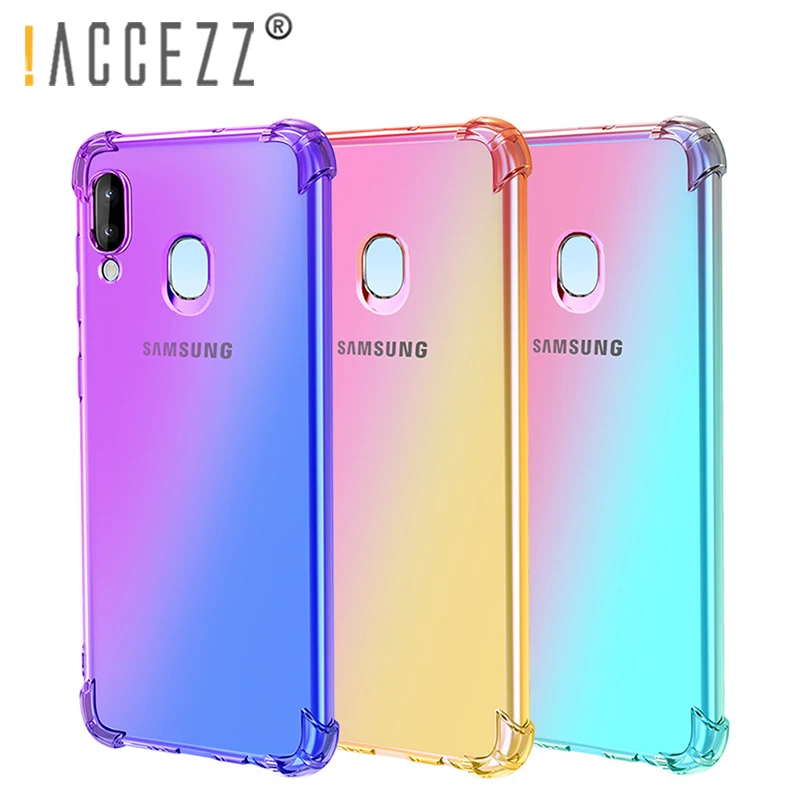 ! Роскошные противоударные Чехлы ACCEZZ для Samsung Galaxy A50 A40 ультратонкая задняя крышка