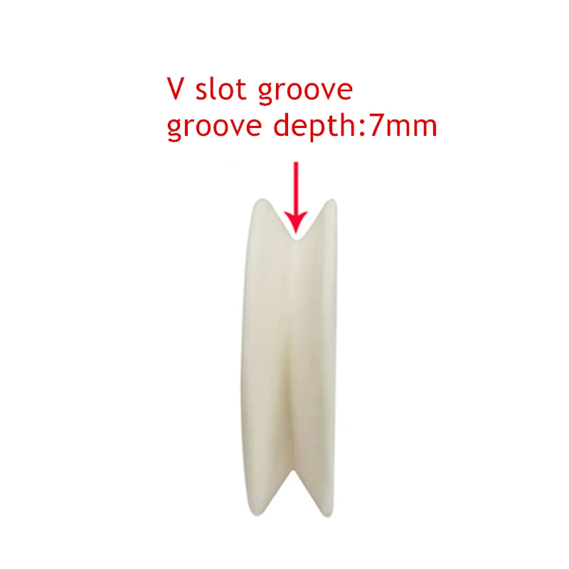 5pcspack 99 Full ceramic guide pulley V slot groove guide wheel D50x13mmx6  8  10mm inner hole al2o3 ceramic bearing tool (3)