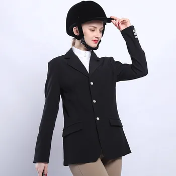 

Horser Riding Jacket Women Men Equestrian Equipment Black Suit Blazer Coat Tops Horse Clothes For Riding Autumn Winter Clothing