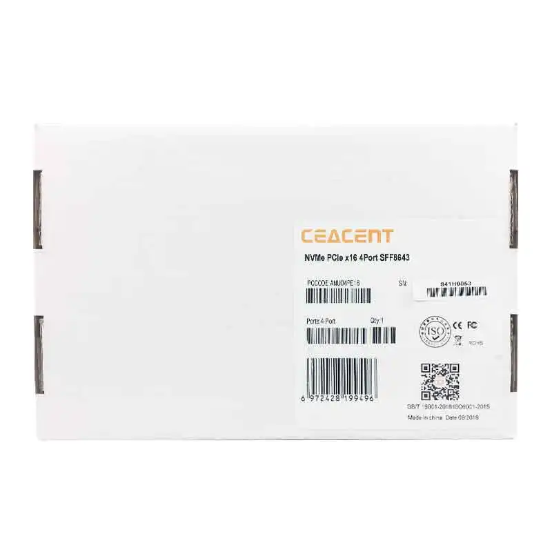 ANU04PE16 nvme контроллер SFF8643 SFF8639 4 порта PCIe3.0 X16 SSD Exp Riser (не с кабелями не поддерживает