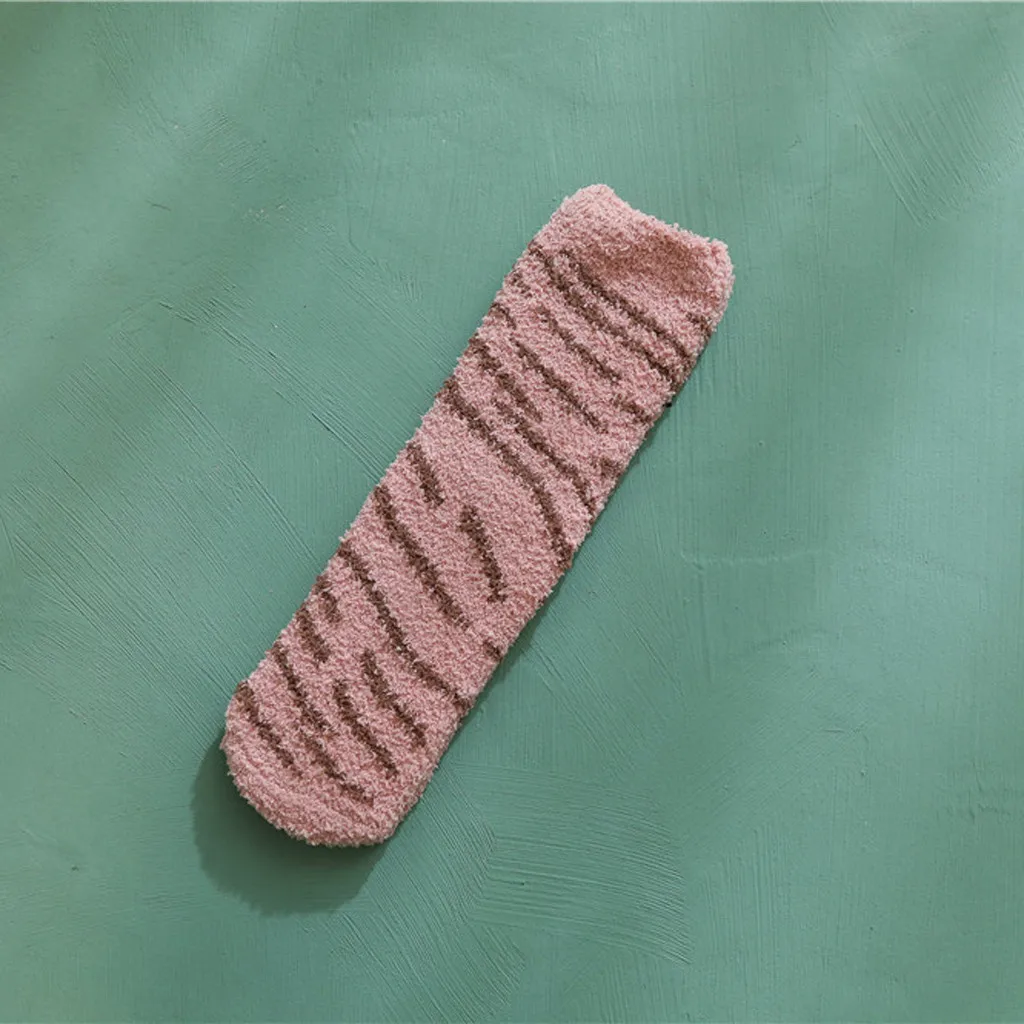 2 пары Женская мода кошка отпечаток когтя утолщение хлопок коралловый запасы коралловый бархат Главная спящие животные носки Чулочные изделия 12,20