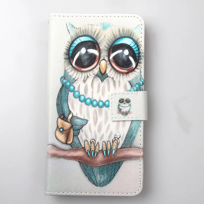 Чехол-бумажник для Cubot Manito Note S Rainbow 2X18 Plus Cheetah Dinosaur H2 S500 S550 кожаный защитный чехол-книжка для мобильного телефона - Color: owl