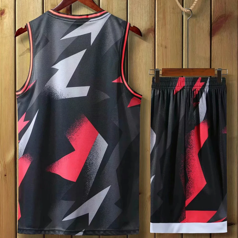 Youth Men Basketball Jersey Sets Uniforms Kits Sports Clothing Team Basketball Jersseys Breathable Customized