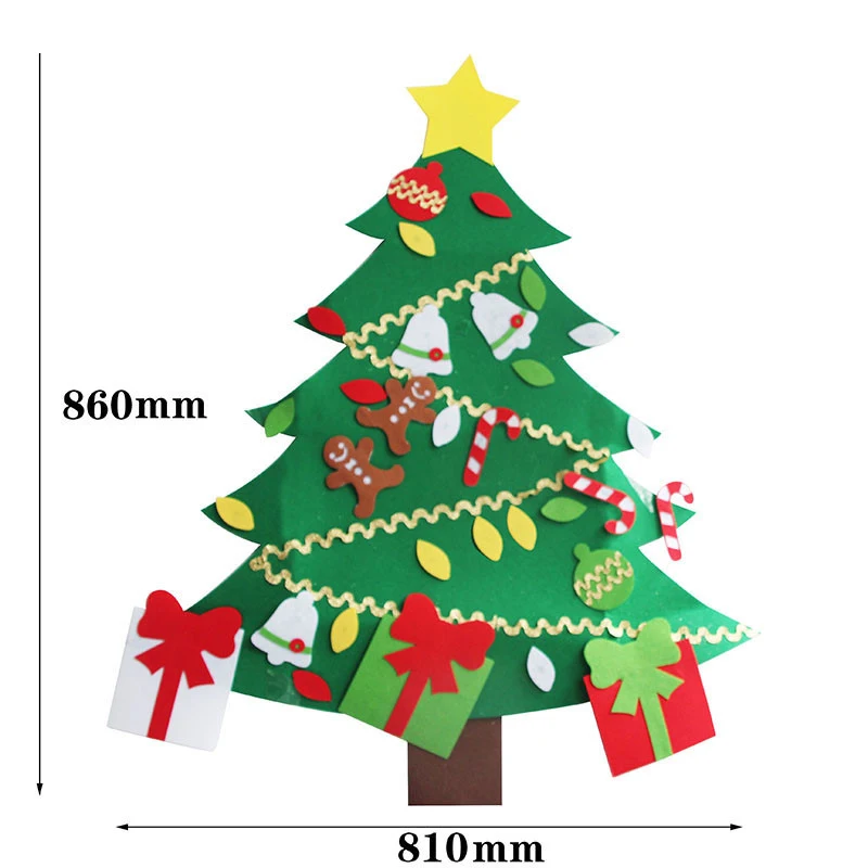 1 Набор, войлочная искусственная Рождественская елка для украшения на Рождество, Год, украшения, подарок для детей,, рождественские, новогодние, вечерние - Цвет: big