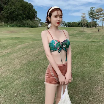 

Swimming Suit For Women Biquini Plus Size Swimwear Trendy Swimsuits Push Up Tankini Swimsuit Separate Bathing Suits High Waisted