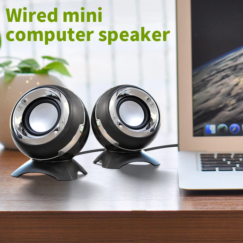 DRM Wired Mini Computer Speakers Bass Horns for Laptop Desktop Phone 6W