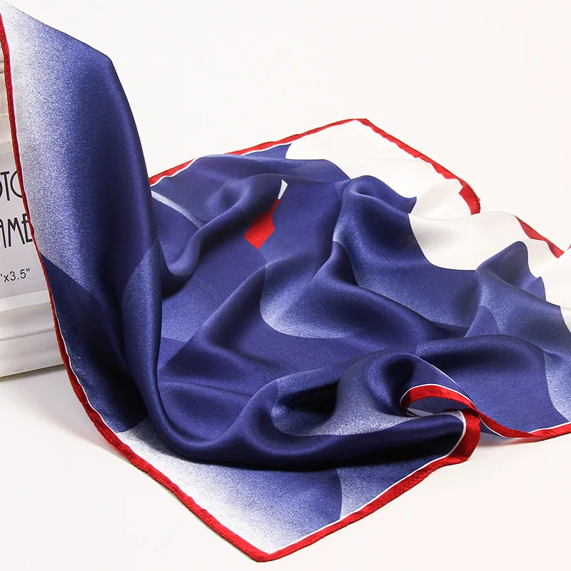 2021 Hangzhou Silk Square Scarf Bag Bandana 53*53cm 100% Real Silk Neckerchief Wraps for Ladies Printed Silk Neck Scarf Kerchief