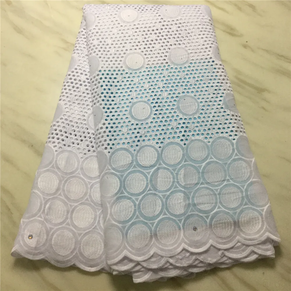 

Austria Lace Fabric Swiss Voile Embroidered Cotton Lace Fabric Flower Mesh Rhinestone Latest Swiss Flower Embroidery