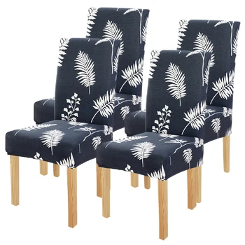 

Junejour | Spandex Stretch Chair Cover Elastic Dining Seat Protector for Banquet Home 4pcs
