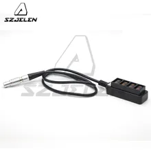 DJI ronin 2 power 6 pin(4+ 2) штекер для 4-портовый P-Tap Female camera power Supply дистрибьютор DTAP fourway splitter