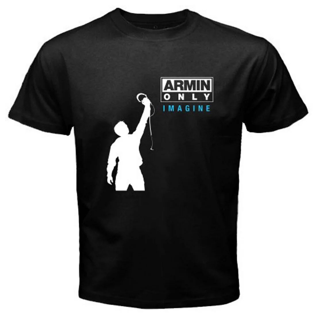 Armin Van Buuren Only IMAGINE Electro Music мужские черные топы футболка размер S-3XL круглый вырез |