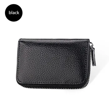 

Cowhide wallet men and women business card holder mini student ID bag high quality leather credit card storage bag