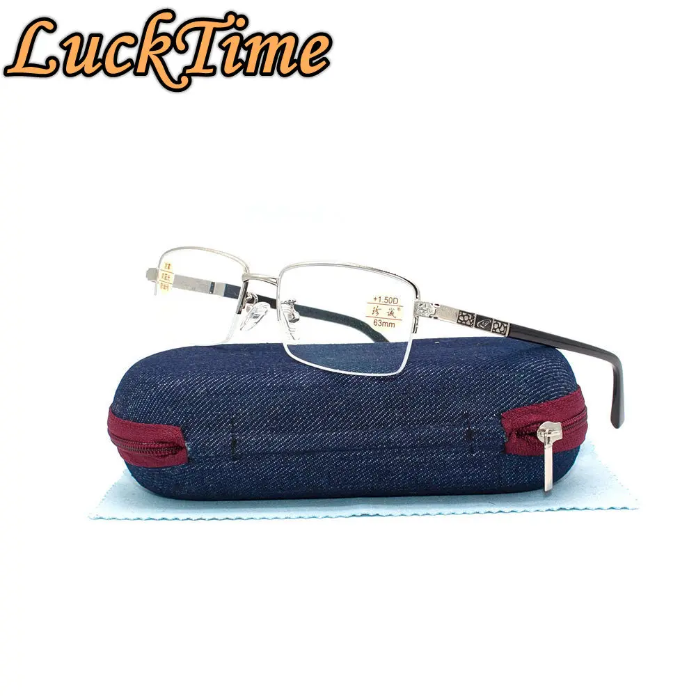 LuckTime Модные мужские очки для чтения из сплава с защитой от синего света женские