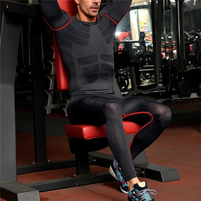 Мужские спортивные штаны леггинсы компрессионная для бега тренировки базовые слои кожи спортивные колготки леггинсы