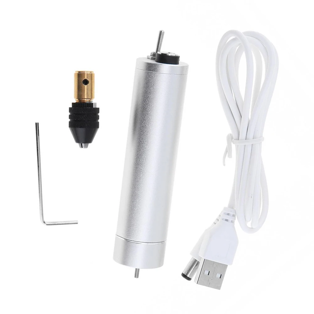 Мини 180 электрический набор для ручной дрели USB кабель Три кулачковый патрон ящик для инструментов шестигранный ключ шлифовальный станок аксессуары для бурения