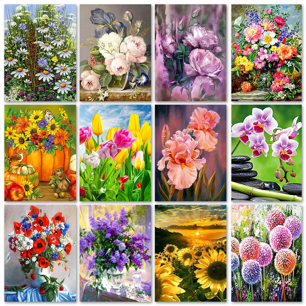 Small Size Still Life Colorful Flowers 5D Wholesale Diamond Art Painting -  China Flowers Diamond Painting and 5D Diamond Art Painting price