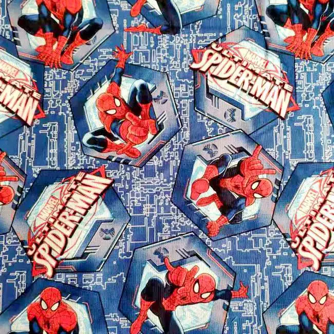 50X105 см Ultimate Человек-паук синий хлопок ткань для мальчика одежда постельные принадлежности набор домашний текстиль наволочки сумки DIY-BK676