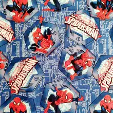 50X105 см Ultimate Человек-паук синий хлопок ткань для мальчика одежда постельные принадлежности набор домашний текстиль наволочки сумки DIY-BK676
