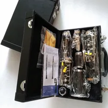 Кларнет 17 ключ капля кларнет посеребренный B плоский Klarinet бакелит никелированный кларнет с Чехол две пары основной экспорт