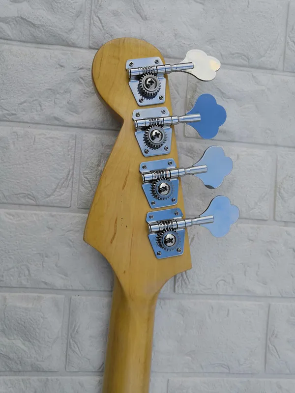 Электрическая бас-гитара Jazz bass темно-зеленый цвет 4 струны активные звукосниматели накладки перламутровые блоки. paypal доступен! Bs-2