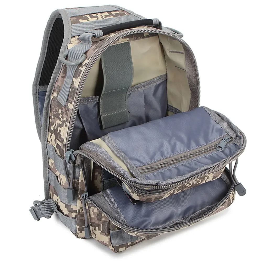 

Outdoor Fishing Backpack Single Shoulder Fishing Tackle Bag Crossbody Chest Bag Hunting Fishing Molle Shoulder Backpack