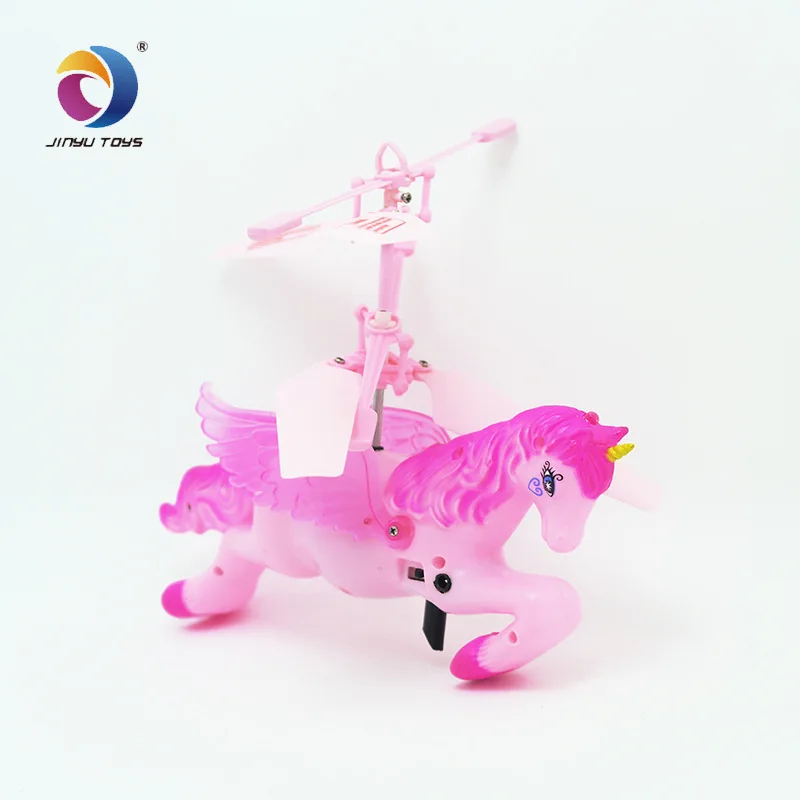 

Brocade yu Remote Control Sensing Pegasus Aircraft Rotating Unicorn Mythical Creatures Light Suspension Small Aircraft New Style