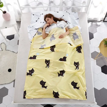 

Cartoon Stain-resistant Cotton Tourism Sleeping Bag Adult Sleeping-Bag Envelope Style Portable Sleeping Bags For Camping