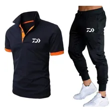 Aliexpress - 2 piece set men’s Daiwa Fishing T-shirt shorts summer polo short-sleeved trousers thin pants sportswear men’s basketball shirt