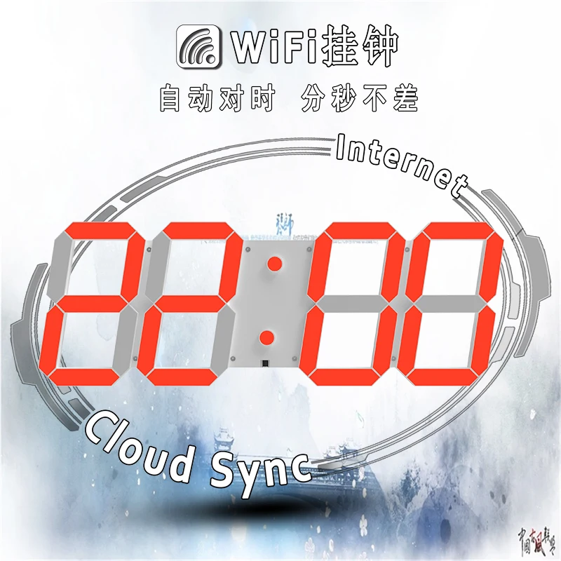 

HOT HOT HOT WIFI wall clock clock wall large wall clock modern design for home decor clock mechanism home decor piramide