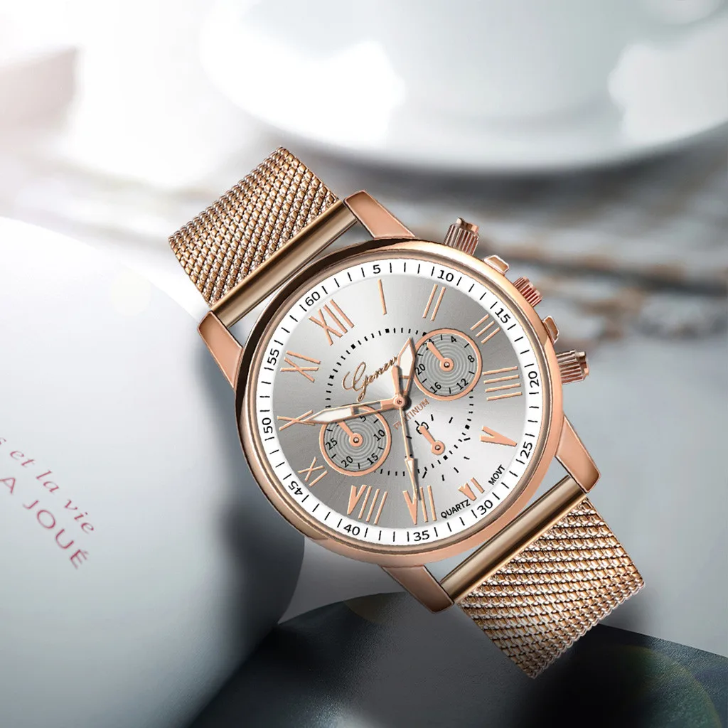 Женские часы роскошные женские часы романтический подарок нержавеющая сталь кожаный ремешок кварцевые наручные часы браслет reloj hombre reloj Mujer
