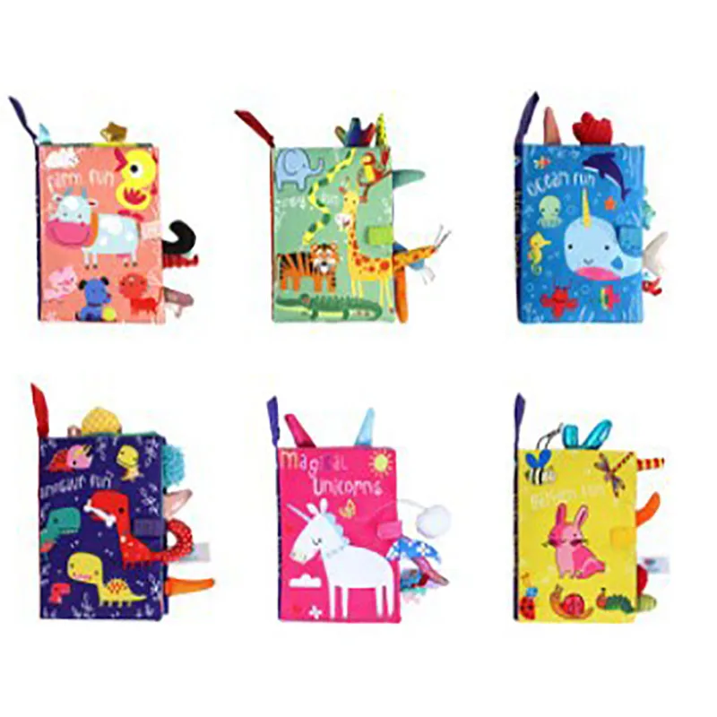 

New Animal Baby Cloth Books Kids Toy Early Educational Book Soft Infant Toys for Newborn Baby 0-12 Month