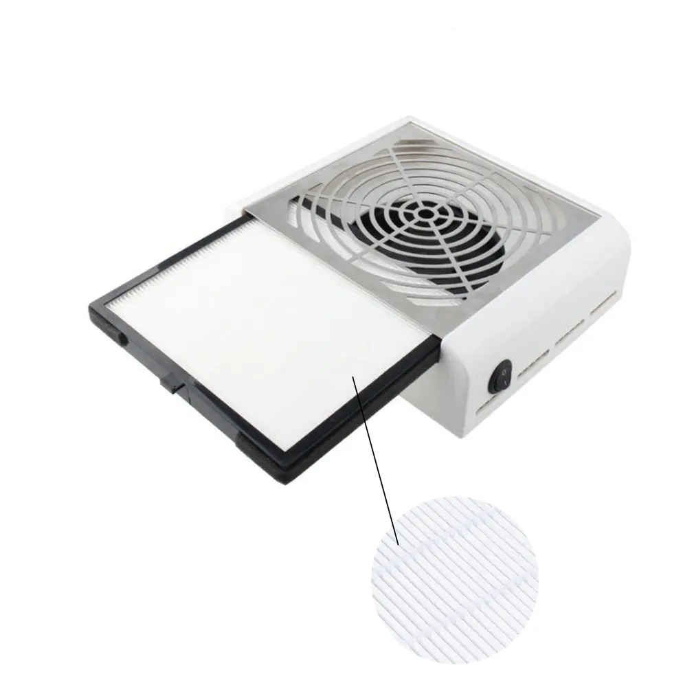 

Mini Nail Vacuum Cleaner Grind Surface With 40W High Power Filter Pull-Out Desktop Nail Cleaner Nail Dust Collector